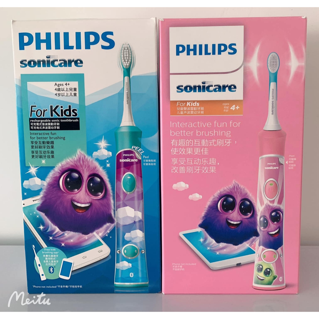 💕送牙刷架+副廠4刷頭💕 飛利浦 philips 兒童音波牙刷 HX6322 HX6352 E發票全新