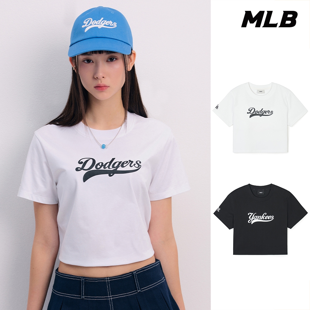 MLB 女版短袖T恤 Varsity系列 道奇/洋基隊 (3FTSV1243-兩款任選)【官方旗艦店】