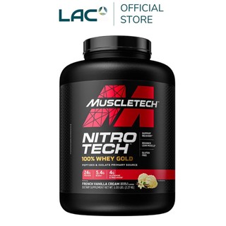 【LAC利維喜】Muscletech 耐如鐵金牌乳清蛋白5磅-法式香草口味(乳清/BCAA/麩醯胺酸)