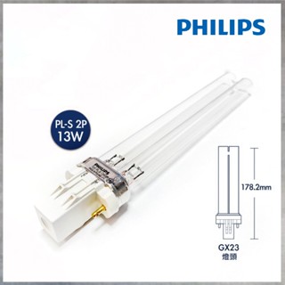 【曼慢燈】PHILIPS 飛利浦 TUV PLS PL 13W UVC 2P 紫外線殺菌燈管 消毒燈 烘碗機 奶瓶消毒