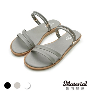Material瑪特麗歐 【全尺碼23-27】拖鞋 MIT可兩穿平底涼拖鞋 T52002