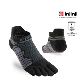 【INJINJI】Ultra Run終極系列五趾隱形襪 [碳黑] 避震襪 運動襪 五趾襪│NAA6595