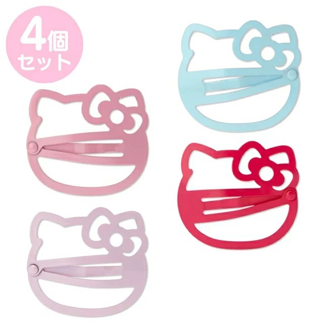 Hello Kitty 造型鐵髮夾4入組 4550337869970