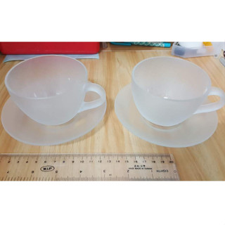 磨砂玻璃咖啡杯 霧面玻璃杯 咖啡杯盤組