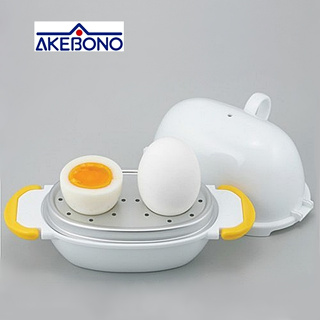找東西@日本曙產業AKEBONO神奇微波爐用水煮蛋器RE-277半熟蛋溫泉蛋溏心蛋水波蛋?製作器(2個用)微波水蒸蛋器