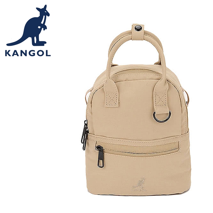 KANGOL 英國袋鼠 後背包 側背包 手提兩用包 64251740 淺卡其 淺綠