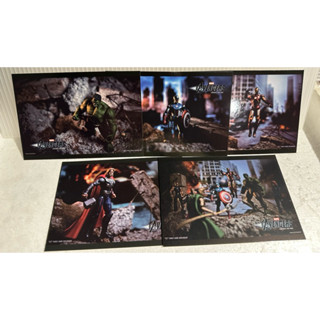 明信片酷卡：MAREVL The Avengers 復仇者聯盟/鋼鐵人/綠巨人浩克/雷神索爾/美國隊長/一套五款