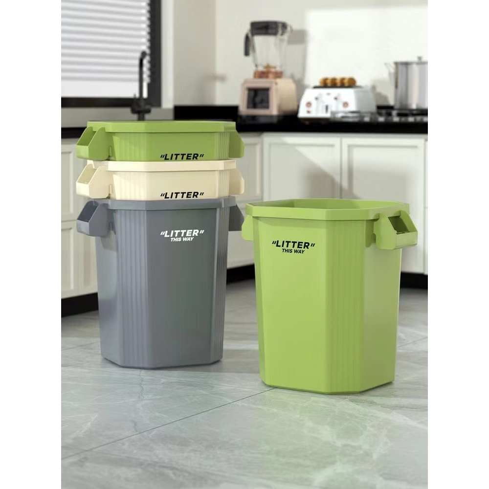 【Pochacc】北杉垃圾桶 大容量24L 家用廚房專用桶 高款加大號 商用餐飲戶外桶 資源回收桶 收納桶 雜物收納