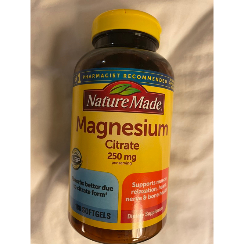 ❤️最新效期 美國Nature Made萊萃鎂 Magnesium Citrate檸檬酸鎂 250 mg 180顆