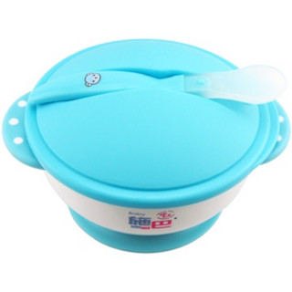 sebamed 施巴 寶寶吸盤碗組 全新 藍色 臺灣製 寶寶餐具 防滑材質 底座吸盤具 附湯匙