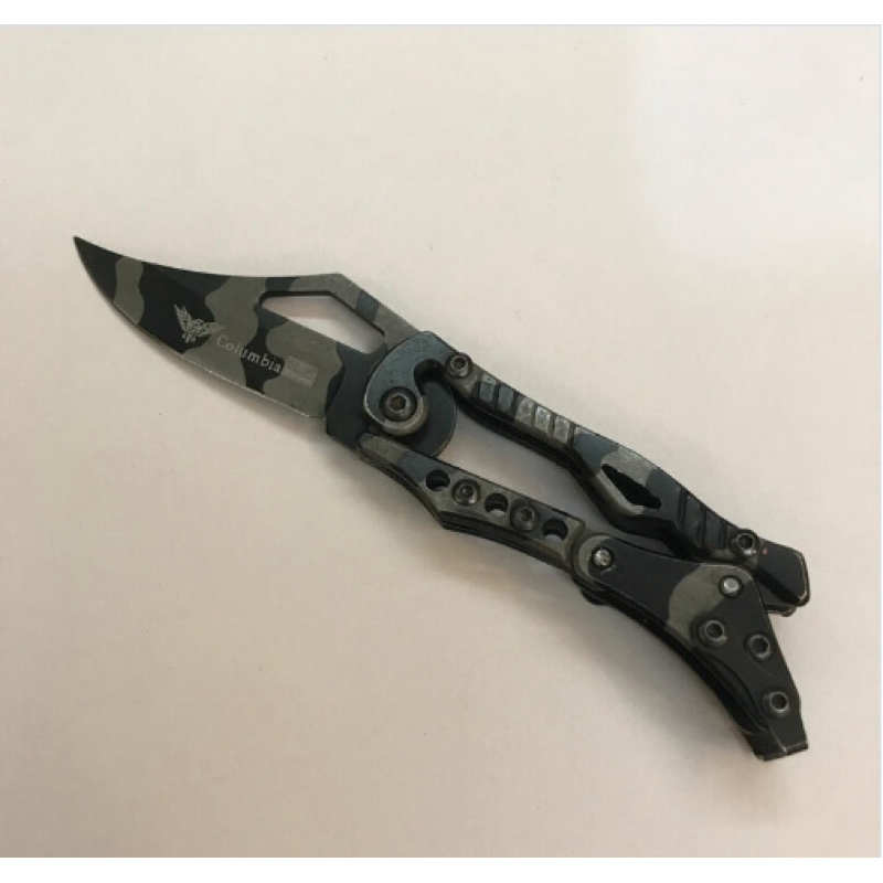 [沐沐屋] Columbia 迷彩 背夾翔翼折刀 C025