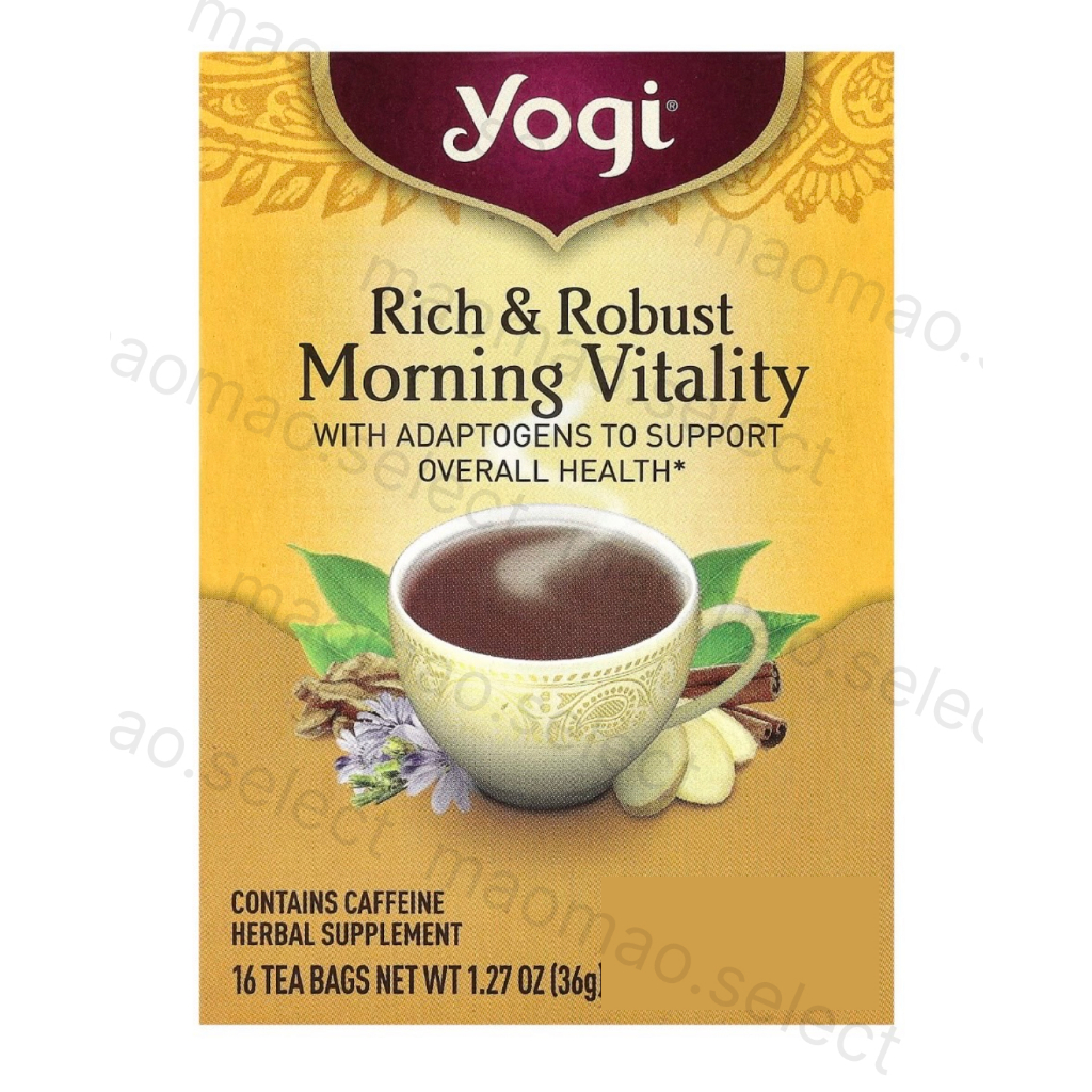 yogi tea｜早晨活力茶｜提振精神 補充能量 預防自由基 草本茶 花草茶 有咖啡因 瑜珈茶 Morning Vita