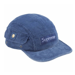 SUPREME CORDUROY POCKET CAMP CAP BLUE SS24H27-BE