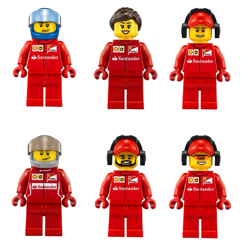 LEGO 樂高 75913 法拉利 賽車成員 單人偶 全新品, Ferrari 維修員 藍帽版 賽車手 法拉利貨櫃車