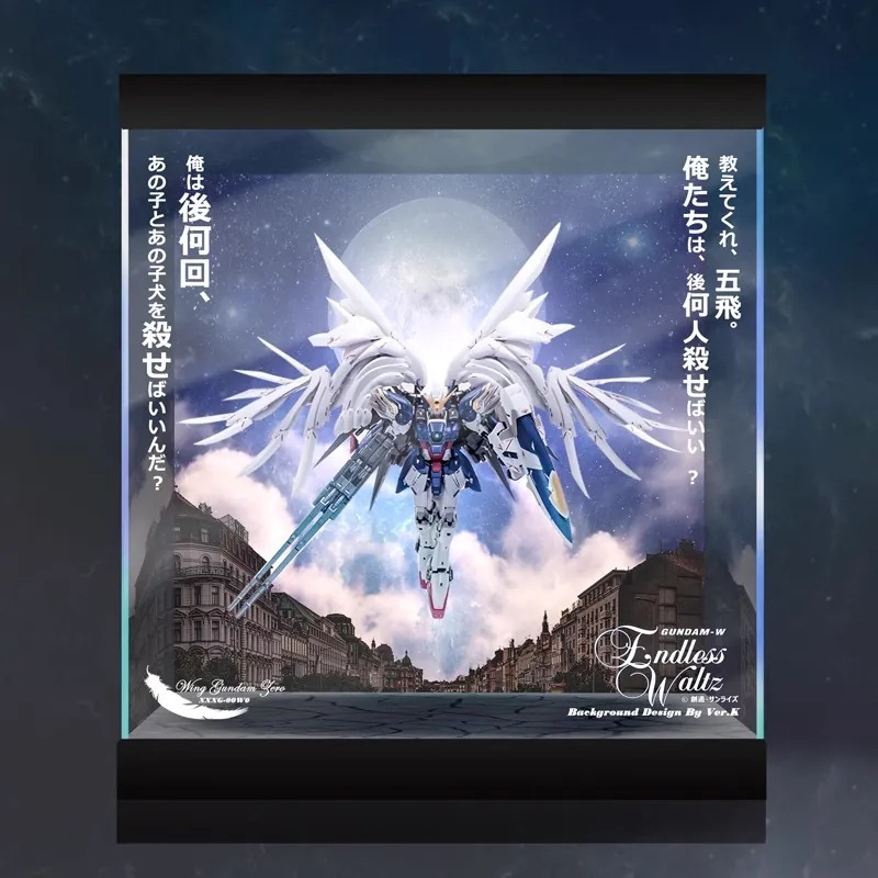 【AOWOBOX】Bandai Gundam 鋼彈 1/100 Gundam Wing Zero模型 高透主題展示盒