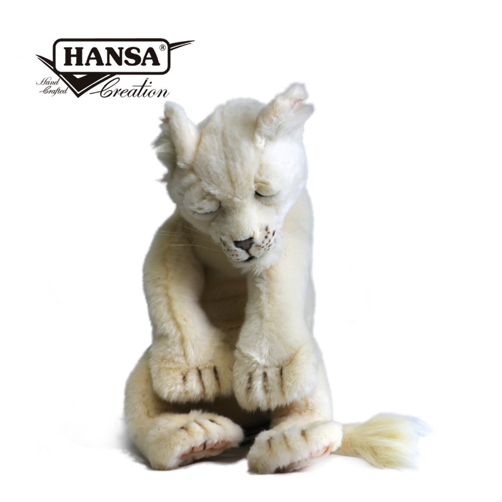 Hansa 6363-沉睡的白獅寶寶40公分