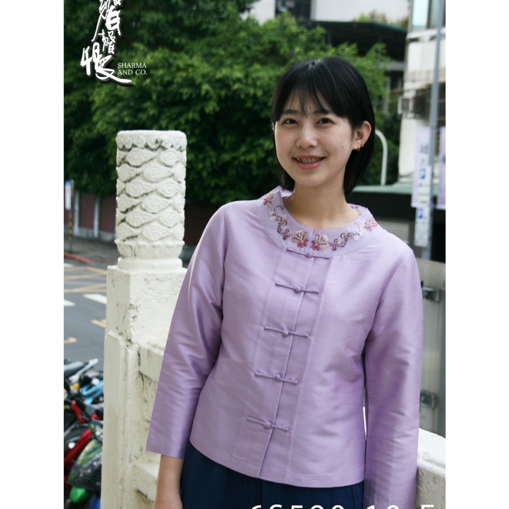 【聲聲慢】  典雅精緻上衣  淑女穿搭 手工染布 中國風 棉麻 手染服飾 古著  傳統服飾