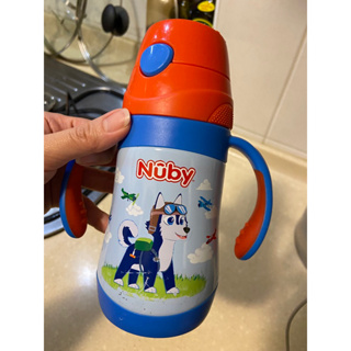 Nuby保溫水壺 不鏽鋼真空學習杯 吸管杯 保溫瓶 學習杯 便宜賣