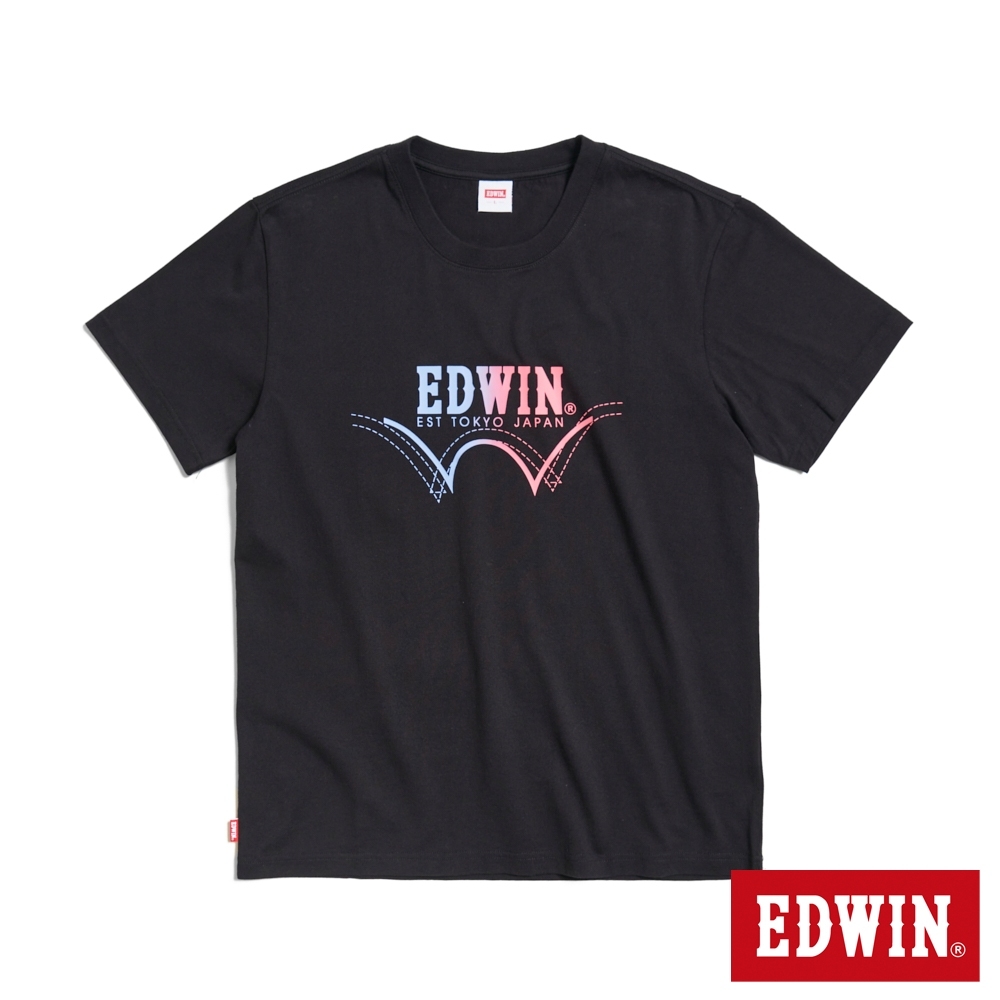 EDWIN 漸層印花短袖T恤(黑色)-男款