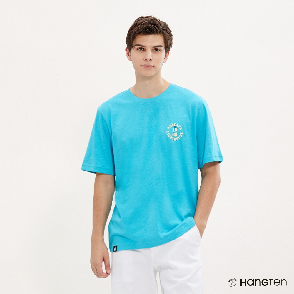 Hang Ten 男裝國家公園主題印花短袖T恤(藍)