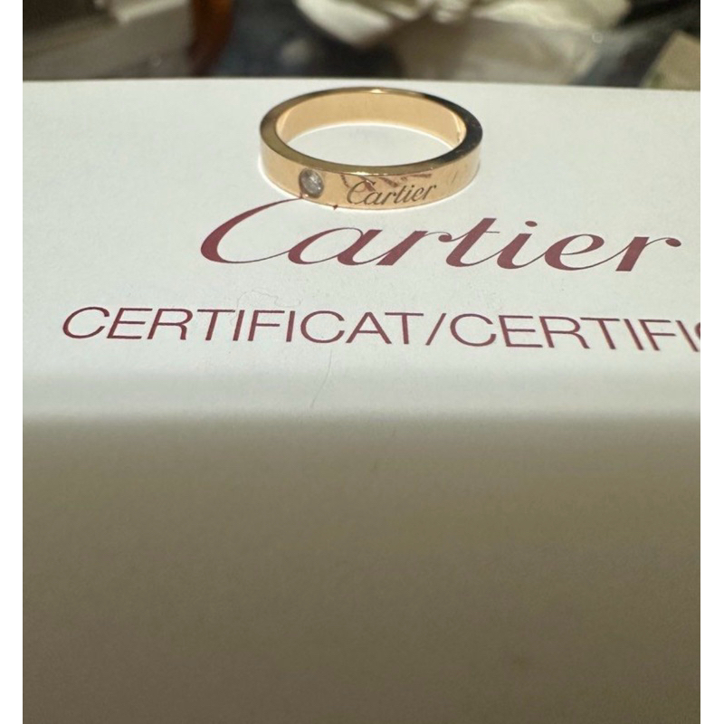 Cartier C DE 0.0.3克拉鑽石婚戒 玫瑰金