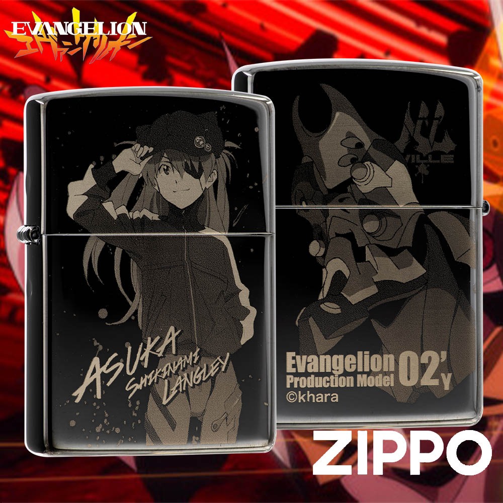 ZIPPO 新世紀福音戰士：新劇場版-明日香&amp;二號機防風打火機 ZA-6-A28 黑色塗層 清透光澤 雷射雕刻 終身保固