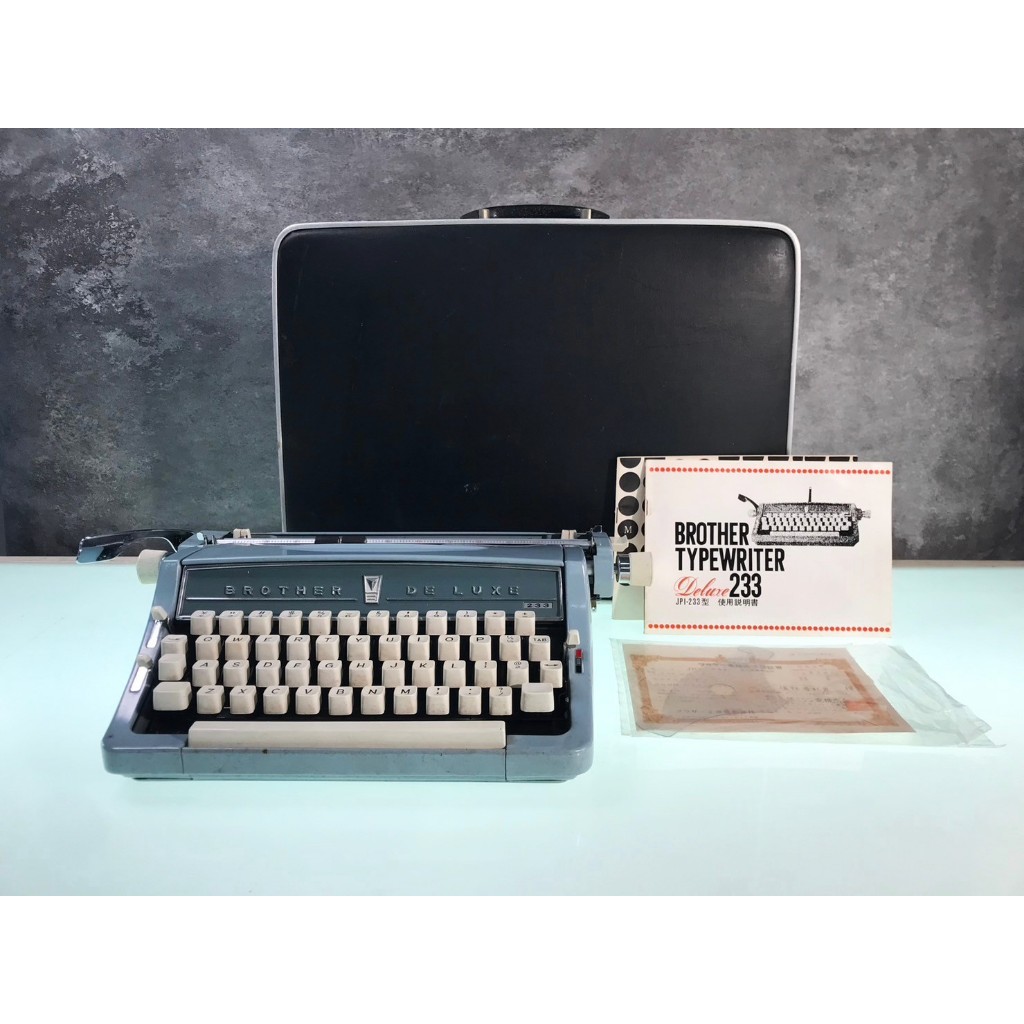 【時光裏】1969年Brother Typewriter JPI-233打字機附原廠收納箱說明書