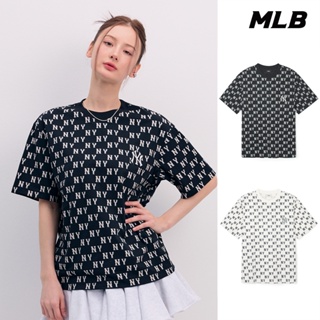 MLB 男女款 短袖T恤 MONOGRAM系列 紐約洋基隊 (3ATSM0843-兩款任選)【官方旗艦店】