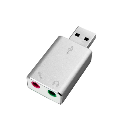 POLYWELL USB外接式音效卡 USB轉3.5mm 耳機 麥克風輸出 寶利威爾