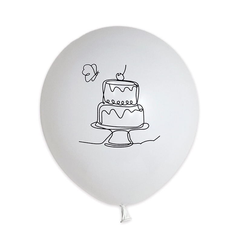 派對城 現貨【9吋乳膠氣球10入-雙層蛋糕】 歐美派對 生日氣球 乳膠氣球 透明色系 派對佈置 拍攝道具