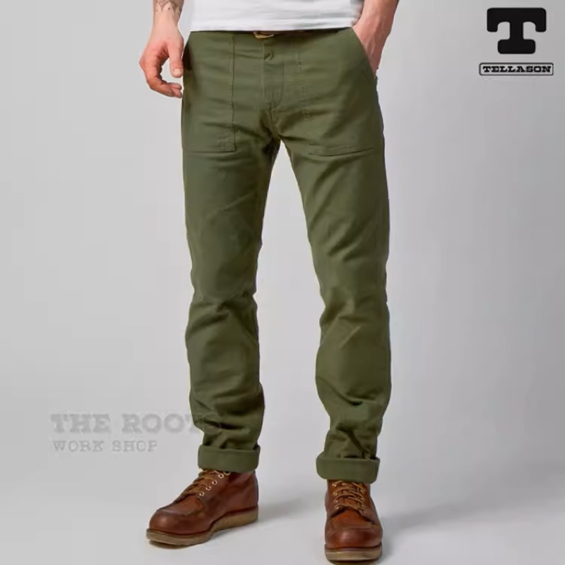 Tellason Fatigue Pant Tapered錐形修身軍褲 長褲OG-107義大利製 W32