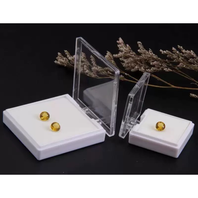 (單個)壓克力透明帶蓋戒面散珠收納盒 壓克力 手鍊架 展示盒