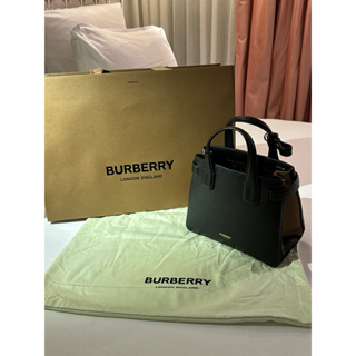 （降價求售）全新！BURBERRY The Baby Banner House 格紋皮革包