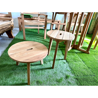 戶外邊桌 小圓桌 全實柚木 LW45 H35cm - -Outdoor Round Table