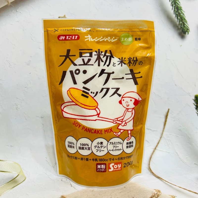 ［開麥啦。］日本 MITAKE 黃豆&amp;米鬆餅粉 200g 鬆餅粉