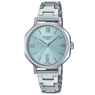 【聊聊甜甜價】CASIO SHEEN 拋光金屬 優雅時尚腕錶-藍 SHE-4554D-2A