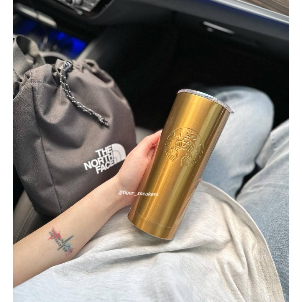 虎TIGER🐯 / Starbucks 金色 不鏽鋼杯(含杯蓋)