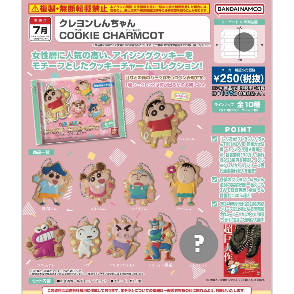 『預購』7月 日版  蠟筆小新餅乾造型吊飾  bandai   食玩  盒玩【蛋樂寶】