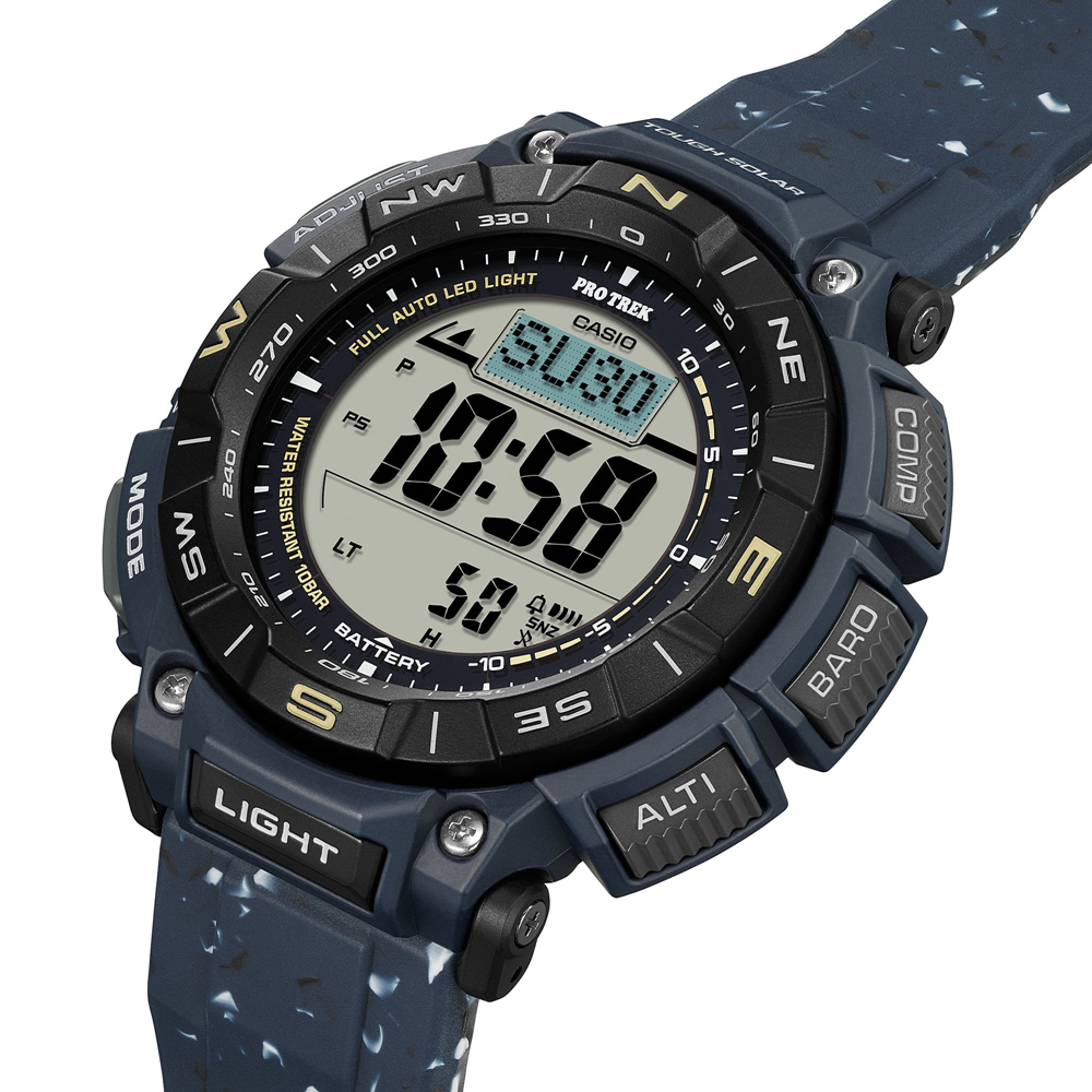 【CASIO】PROTREK PRG-340SC-2 太陽能登山錶系列/51mm/藍/公司貨【第一鐘錶】