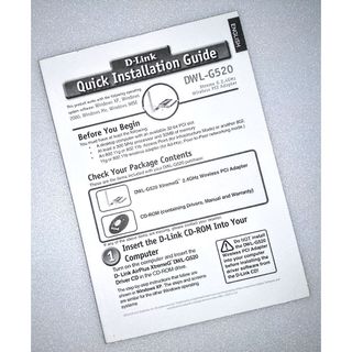 ⏳收藏歷史時光 D-Link DWL-G520 Quick Installation Guide
