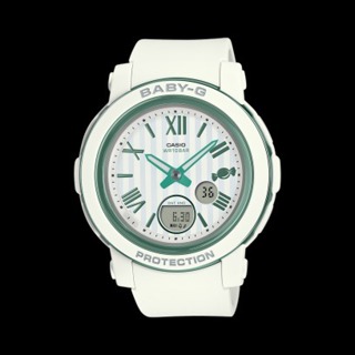 []錶子$行頭[] CASIO 卡西歐 BABY-G 薄荷糖果 雙顯手錶 -白X莫蘭迪綠(BGA-290SW-7A)