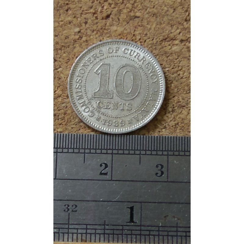X232--1939馬來亞一角銀幣--23
