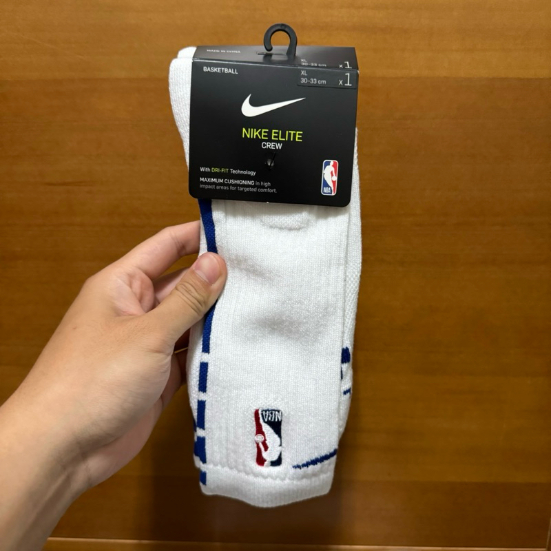 【YH】NIKE ELITE CREW NBA籃球襪 白藍 全新XL 型號SX7587-101