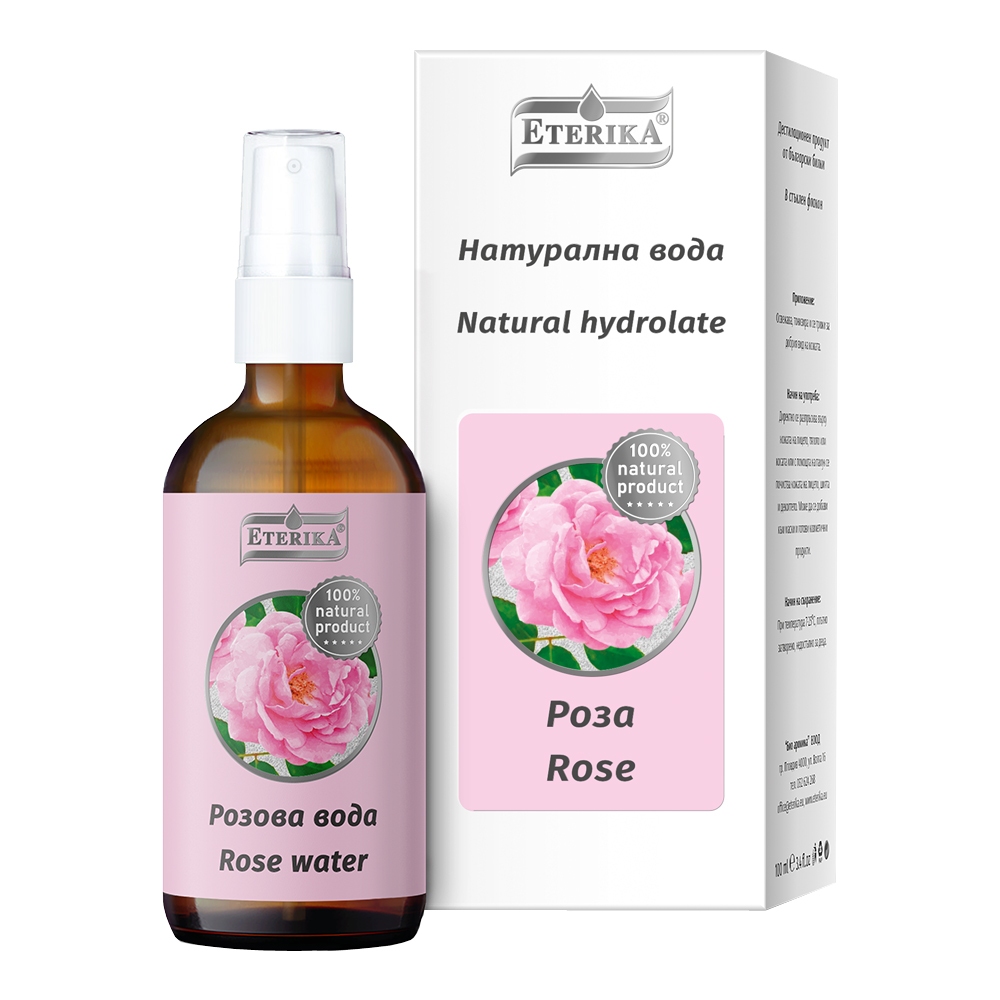 ETERIKA 100%純天然大馬士革玫瑰花水純露 100ml 保加利亞原裝原瓶 玫瑰精油舒緩、保濕和調節油脂平衡