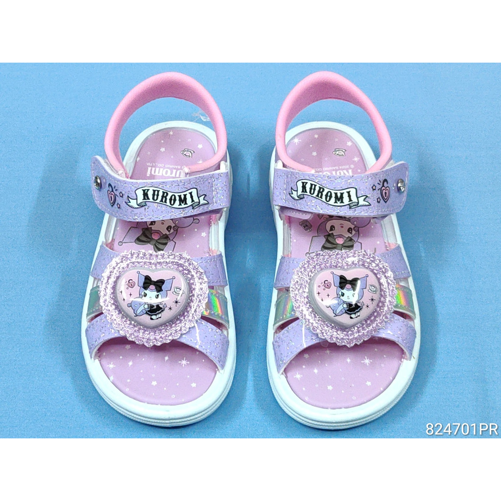 824701❤莎拉公主KUROMI庫洛米❤超可愛~ Hello Kitty 凱蒂貓平底拖鞋/童鞋/兒童涼鞋/電燈涼鞋