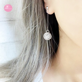 韓國 小鑽麻花球 耳環 925銀針 夾式 針式 台灣現貨【Bonjouracc】