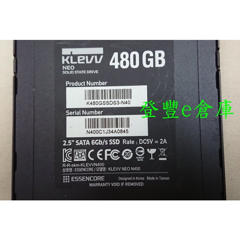 【登豐e倉庫】 TR135 KLevv 科賦 N400 480G K480GSSDS3-N40 SSD 固態硬碟