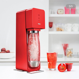 SodaStream SOURCE自動扣瓶氣泡水機 紅色