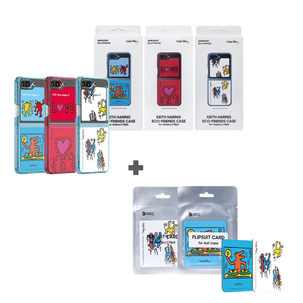 SAMSUNG 原廠 Galaxy Z Flip5 Keith Haring 聯名保護殼【送同款原廠感應卡】