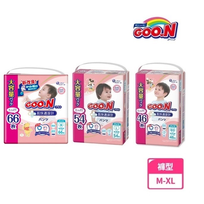 (日本內境)GOO.N 大王 肌快適UJ迪士尼紙尿褲 褲型 M/L/XL (3串/箱)【躍獅線上】